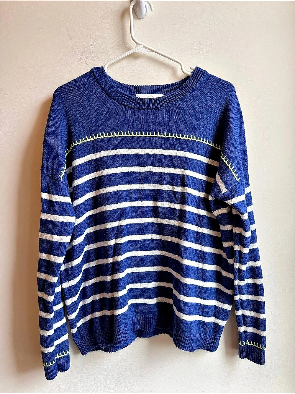 Lilly Pulitzer  Striped Crewneck Sweater in Blue & White Large Like New